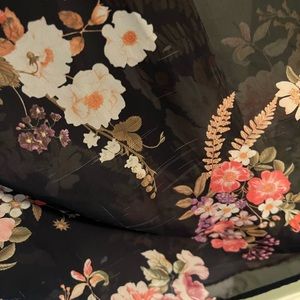 Black and Floral Hi-Low Tank Top